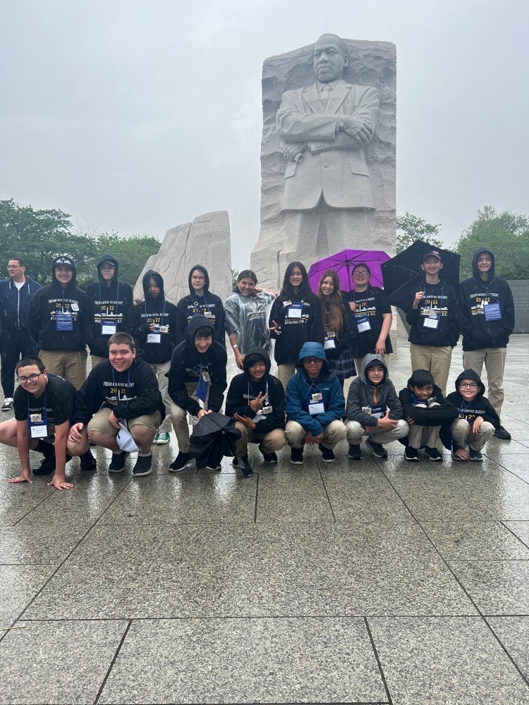 Rainy MLK Jr. visit